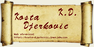 Kosta Đerković vizit kartica